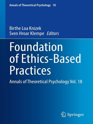 cover image of Foundation of Ethics-Based Practices